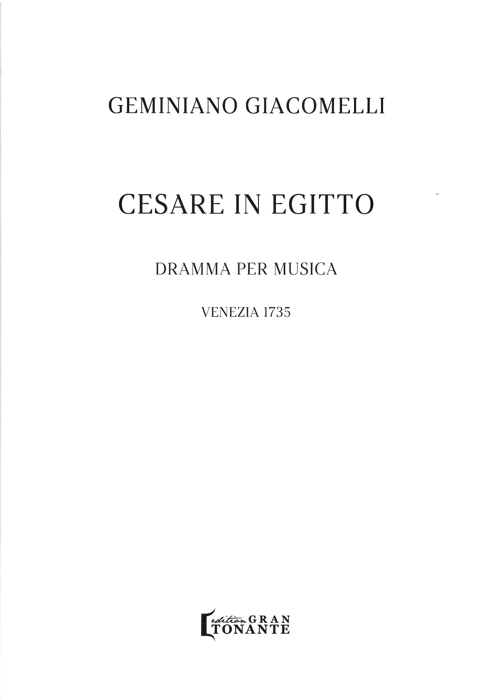 GEMINIANO GIACOMELLI - Cesare in Egitto